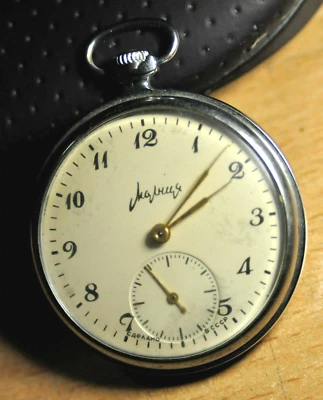 Reloj Bolsillo "Molnija" ~18J cal.3602 De Colección c.1969 Manecillas GP de Rusia Foto 1 de 4