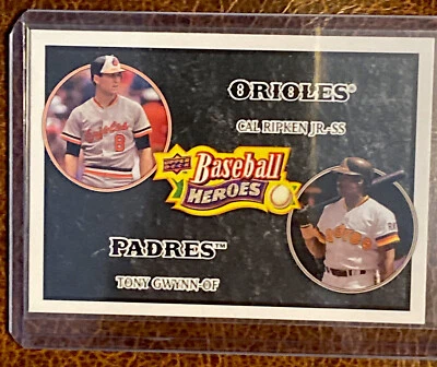 2008 Upper Deck Heroes Black Cal Ripken Jr./Tony Gwynn parallel SP Mint!! HOF - Image 1 of 2