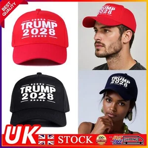 Trump 2028 Embroidered Baseball Cap, MAGA Hat, Make America Great Again USA Cap - Picture 1 of 16