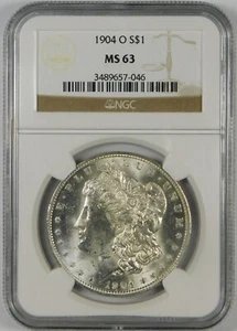 1904-O $1 Morgan Silver Dollar Coin NGC MS63 - Picture 1 of 2