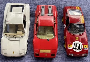 Job Lot Ferrari Vintage Model Cars Burago Testarossa 1984 512 BB & Daytona - Picture 1 of 17