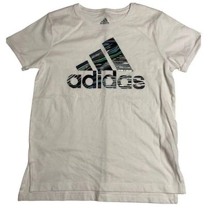 Adidas White Short Sleeve T-Shirt Youth 10/12 - Picture 1 of 7