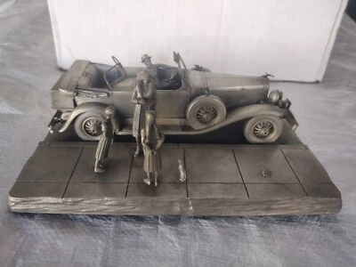 ~1930 Duesenberg Model J~ Franklin Mint Raymond Meyers. Fine Pewter Sculpture  - Image 1 of 4