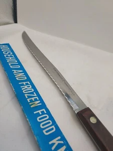 Coltello per posate FLINT inox vanadio congelato guaina originale vintage - Foto 1 di 4