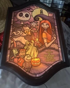 Nightmare Before Christmas Illuminat Buntglas beleuchtet Wandbild Bradford - Bild 1 von 11