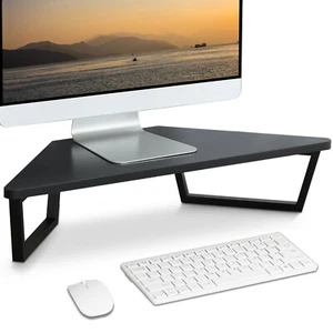 26 inch Triangle Monitor Stand Riser, Computer LaptopOffice Organization Black. - Picture 1 of 7