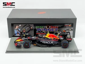 Red Bull F1 RB18 11 Sergio Perez Monaco Winner 2022 Rain Tires 1:18 Spark 18S763 - Picture 1 of 12