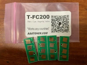 4 Toner Chip T-FC200 TFC200 für Toshiba e-Studio 2000AC, 2500AC Refill (T-FC200) - Bild 1 von 2