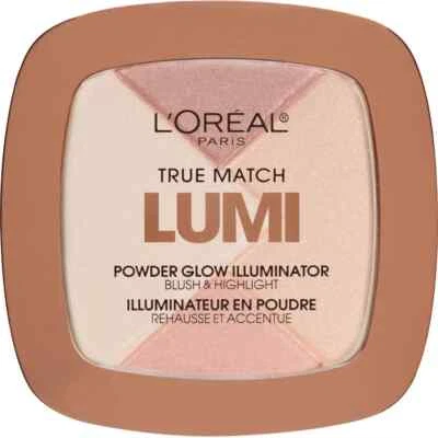 L'Oreal True Match Lumi Powder Glow Illuminator Blush & Highlighter ~ N202-Rose~ - Image 1 of 4