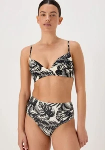 Matalan Bikini schwarz Palmen Komfortform 36D 12 (ST52/204) neu mit Etikett - Bild 1 von 8