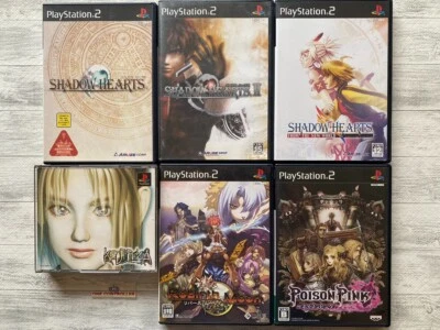 SONY PS 1 2 Koudelka & Shadow Hearts 1 2 & New World & Rebirth Moon Poison Pink - Image 1 of 4