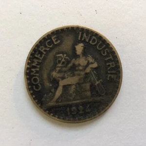 1924 France Bon Pour 2 Francs Chambres Commerce Industrie World Coin - Bild 1 von 4