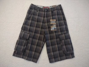Boy's Cargo Shorts Size 12 Union Bay B1RGLT9 Vapor 100% Cotton Plaid NWT - Picture 1 of 19