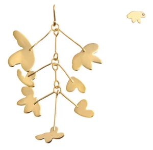 Marc Jacobs Mismatch Statement Earrings Oro Wildflower Asymmetrical New $98 - Picture 1 of 12