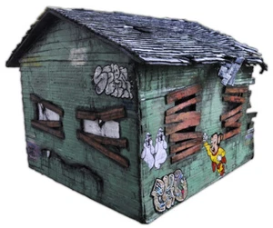 JUSTIN AERNI art Large contemporary Sculpture 2015 : GRUMPY GREEN GRANDPA HOUSE - Picture 1 of 2