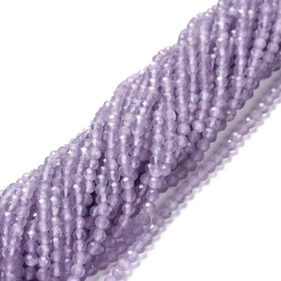 Katzenauge Perlen, runde, facettiert, 3 mm, Bohrung: 0.2 mm, Strang 118 St - Bild 1 von 3