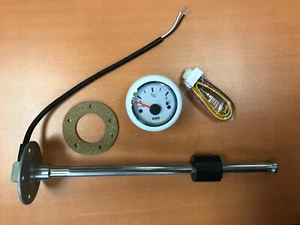 FUEL TANK GAUGE METER AND SENDER 13" STAINLESS WEMA KUS UPFR-WW-240-33 WHITE GAS - Picture 1 of 5