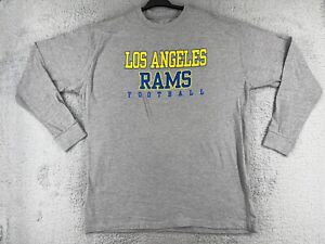Los Angeles Rams Shirt Mens 2XL XXL Tall Gray Long Sleeve Crew Neck Cotton Blend