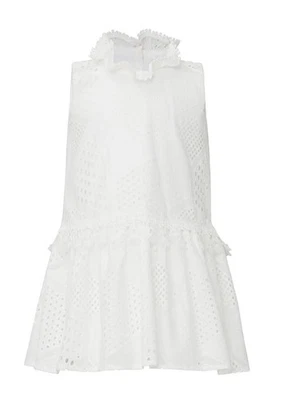 Vestido Ellie Harrison by Hunter Bell para niños blanco sin mangas talla 7 años diseñador Foto 1 de 4