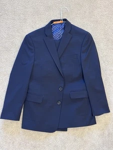 Tallia Boys Navy Blue Suit – Size 12H Jacket / 14H Pants – Two-Piece - Picture 1 of 4