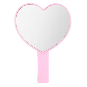 Heart-Shaped Handheld Mirror with Handle, Portable Travel Makeup Hand Mirror ... - Picture 1 of 7