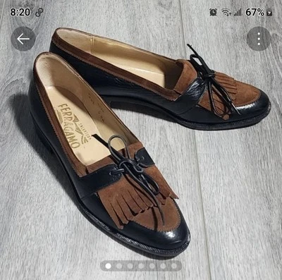 Salvatore Ferragamo zapatos de vestir estilo mocasín tacón corto Foto 1 de 4