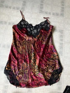 Vintage Victoria's Secret Gold Label Floral Silky Nightie Women's Medium 90's - Picture 1 of 7