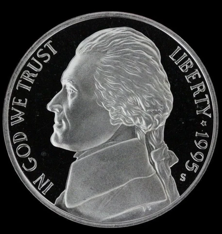1995-S 5C Proof Jefferson Nickel Full Steps **Free Shipping** 3153 Cover