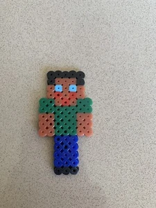 Minecraft Steve Perler bead Pixel Art Collectable item - Picture 1 of 2