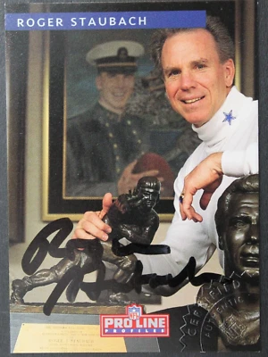 ROGER STAUBACH Dallas Cowboys HOF Signed 1992 Pro Line Profiles #1 Autograph - Image 1 of 3