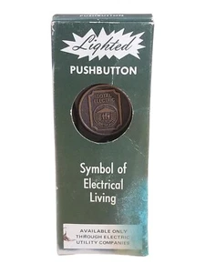 New Vintage 1960's Lighted Pushbutton Total Electric Home Door Bell Damaged Box - Picture 1 of 6