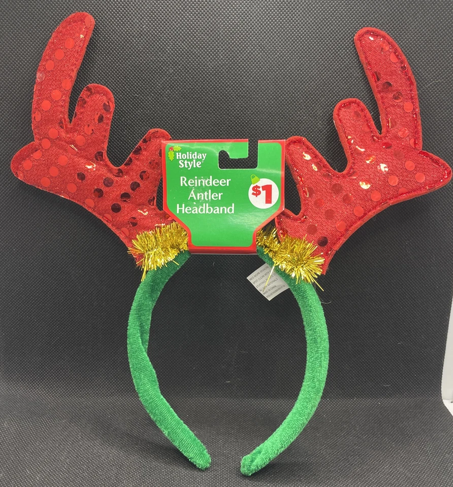 Headband Christmas Novelty Reindeer Antlers One Size Holiday Style