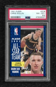 1991 FLEER #218 CHRIS MULLIN PSA 8.5 NM-MINT+ ONLY 5 HIGHER HOF WARRIORS - Picture 1 of 1