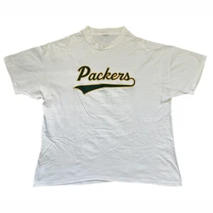 Green Bay Packers 2X T Shirt Single Stitch Embroidered NFL Football Vintage - Picture 1 of 4