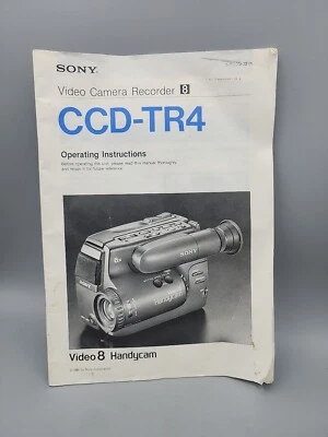 Sony CCD TR4 Video8 Handycam Video Camera Tape Player Recorder Owners Manual - Image 1 of 4