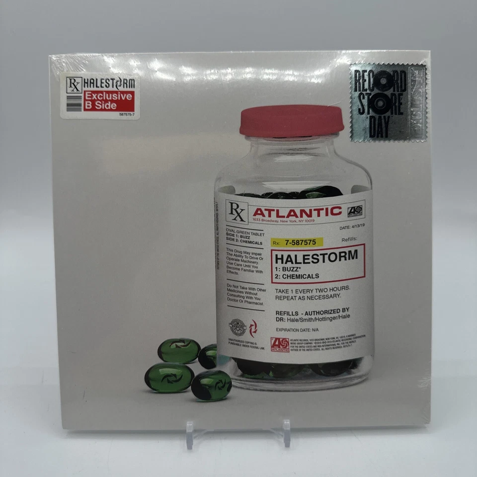 Halestorm RX Buzz Chemicals RSD 2019 7" Green Vinyl Record Christmas Atlantic