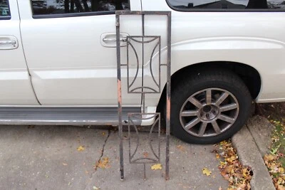 Antiguo Art Deco Art Nouveau Cerca Puerta Sección #2 Metal Formas Geométricas Jardín Foto 1 de 4