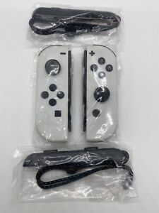 White Nintendo Switch Joy-Con OLED Model HAC-015 Joy-Cons black Straps