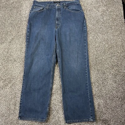 Pantalones de mezclilla John Henry para hombre talla 36x30 azul pierna recta lavado medio Foto 1 de 4