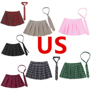 Sexy Womens Costume Skirt Cheerleader Cosplay Fancy Dress Crop Top Outfit AU - Picture 1 of 56