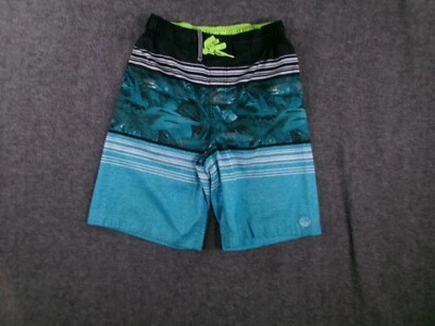 Pantalones Cortos ZeroXposur Niños Grandes Negro Azul Tropical Tabla de Natación Forrada Piscina Resort Foto 1 de 4