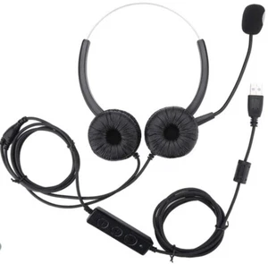 Headest with Mic, 330° Rotation Call Center USB Headset Mute USB Call Center... - Picture 1 of 2
