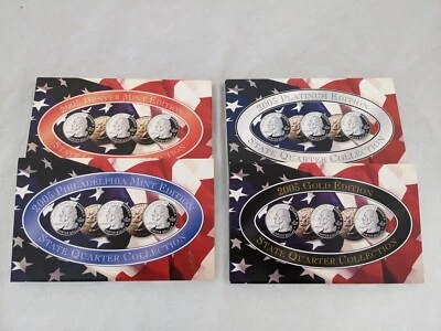 2005 State Quarter Set Collection Gold, Platinum, Philadelphia , & Denver - Image 1 of 4
