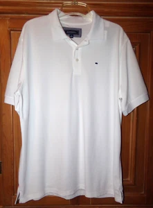 POLO UOMO CROWN & IVY TAGLIA L BIANCA MANICA CORTA NUOVA CON ETICHETTE $45 UPF 30+ WICKING - Foto 1 di 2