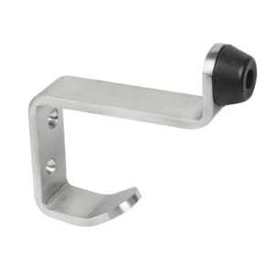 HAT & COAT HOOK DOOR STOP - WALL OR DOOR MOUNTED - 304 STAINLESS STEEL - Picture 1 of 1
