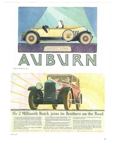AUBURN ROADSTER BUICK CAR 1920's 8" X 10" Repro Magazine Ad AD5 - Picture 1 of 1