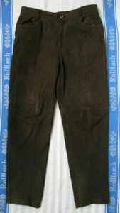 BRAUNE LEDERHOSE - BAVARIA - LANG - VINTAGE - BW 48 cm - LANDHAUS - GR. 54 - Bild 1 von 3