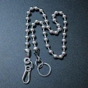 10mm Size Bead Ball 100% stainless Steel 16--40Inch Length Wallet Chain - Picture 1 of 5