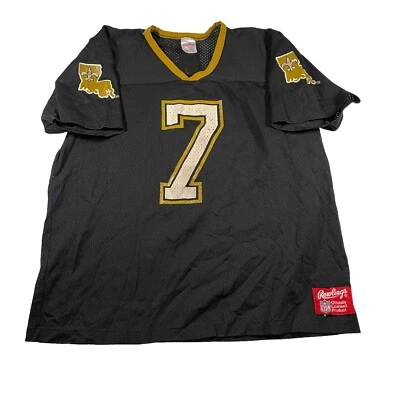 Camiseta De Colección Rawlings NFL L New Orleans Saints 7 EE. UU. Nylon Negra Usada Fútbol Foto 1 de 4