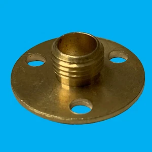 2x M10 10mm x 25mm Brass Base Backplate Allthread Hollow Thread Tube Lampholder - Picture 1 of 4